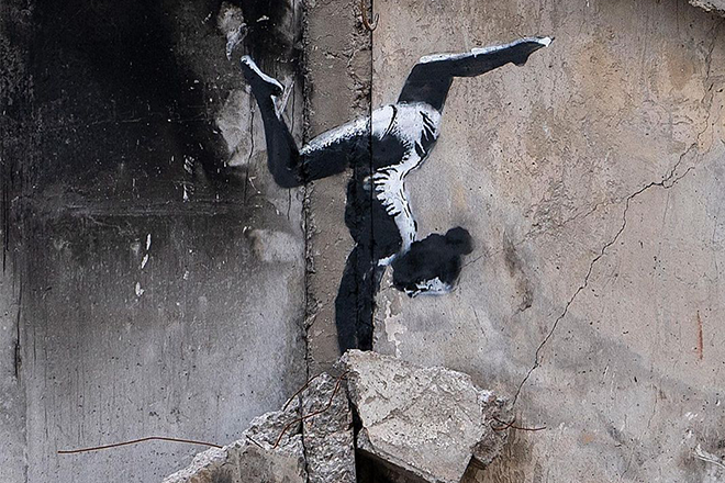 Banksy crea una serie de nuevos murales en una Ucrania devastada por la guerra