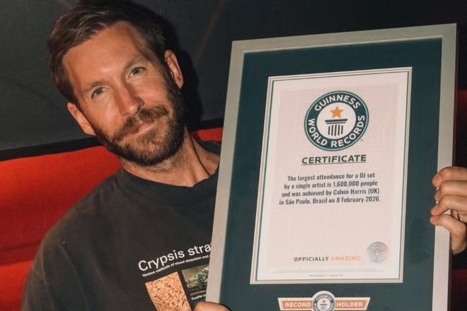 Calvin Harris entra en el Guinness World Records tras reunir a 1,6 millones de personas en São Paulo