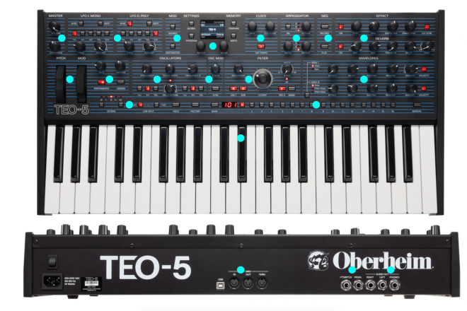 Oberheim TEO-5, sintetizador analógico polifónico compacto de 5 voces, a un precio "asequible"