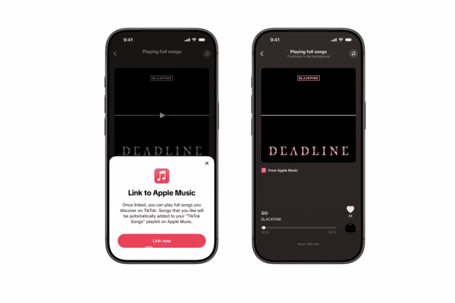 Apple Music y TikTok activan la escucha completa dentro de la app con 'Play Full Song'