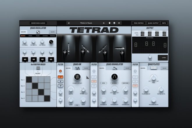 Tetrad: el nuevo sintetizador híbrido de Physical Audio basado en modelado físico y síntesis granular