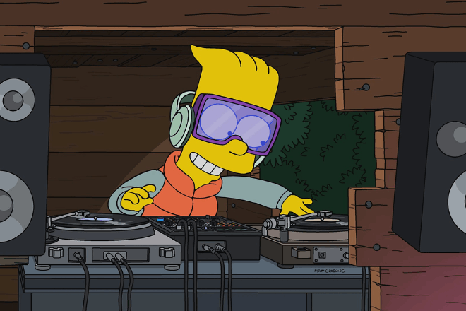 La electrónica también llega a Los Simpson con una rave en la casa del árbol de Bart