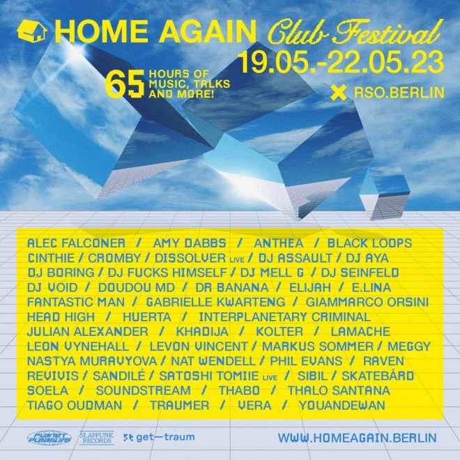El sello berlinés Home Again anuncia su propio festival de 65 horas de duración en total para este verano