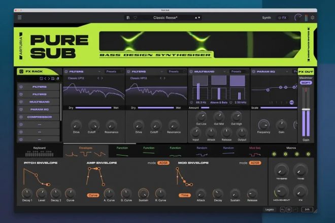 Arturia presenta Pure SUB, un nuevo sintetizador dedicado al universo de las frecuencias graves
